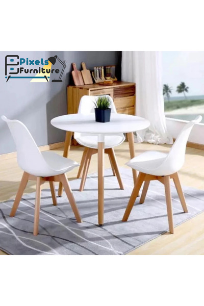 PixelsFurniture Pixel Furniture 4-piece dining table chair set, practical and versatile chairs, suitable for living rooms, restaurants, and cafes.