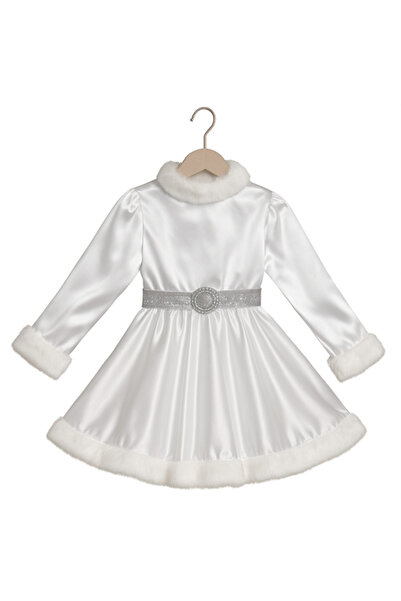 Inovius Costum Alb cu blanita Fulg de Nea- GBY7715-Marime 122 (6-7 Ani)