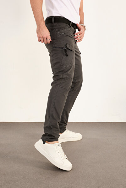 IMPOSING JNS Erkek Antrasit Taktikal Komando Kargo Cepli Pantolon Rahat Kesim Regular Fit Yeni Sezon