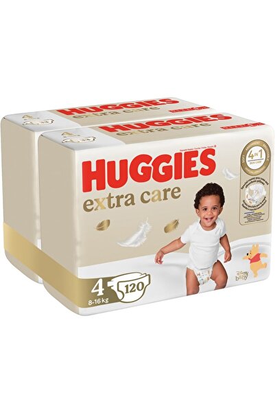 Huggies Scutece Extra Care Mega Nr. 4, Unisex, 8-16 kg, 120 buc