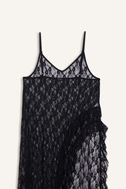 DeFacto A-Line V-Neck Lace Strap Maxi Dress F9580Ax25Au