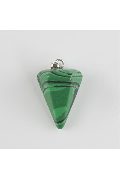 ZERO LAND قلادة من حجر المالايت الطبيعي (123434) - خضراء