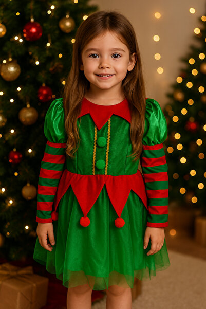 Inovius Costum Spiridusa Fetite - GBY7706-Marime 128 (7-8 Ani)