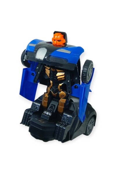Lisinya Robota Dönüşen Araba - Pilli Yerde Gezen Spor Araba - AK-839 (Lisinya)