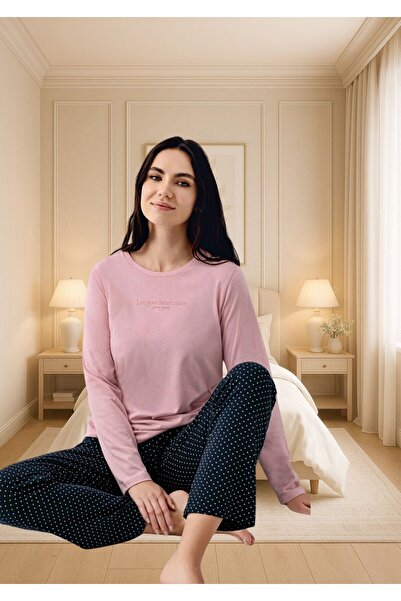 Pierre Cardin Long Sleeve Modal & Cotton Women's Pajama Set Thpc9Cl00Pc