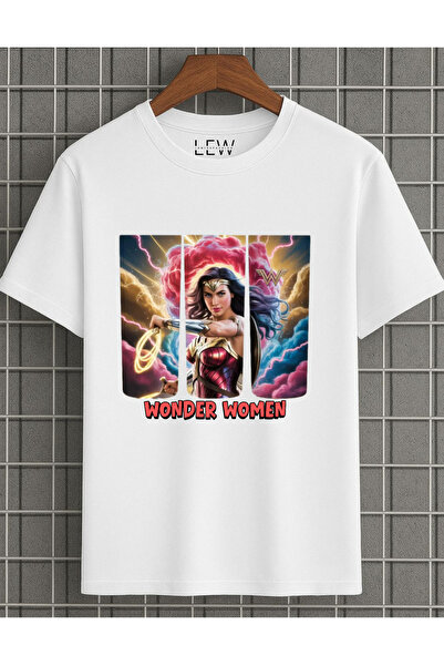 lovver Tricou din bumbac imprimat premium, cu design personalizat cu trei mod...