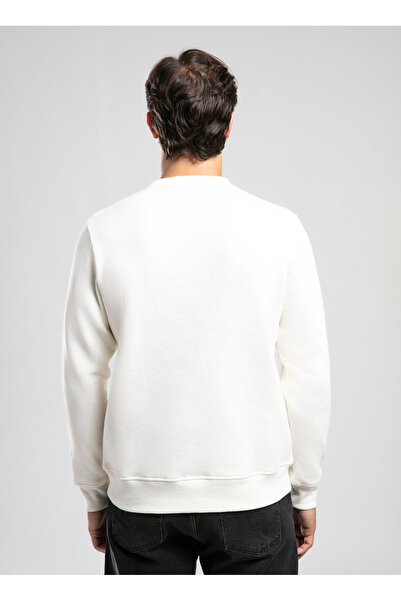 Lee Cooper Round Neck Ecru Men's Sweatshirt 261 Lcm 241049 Dennis Ecru