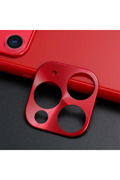 zore iPhone 11 Pro Max Metal Camera Protector - Red