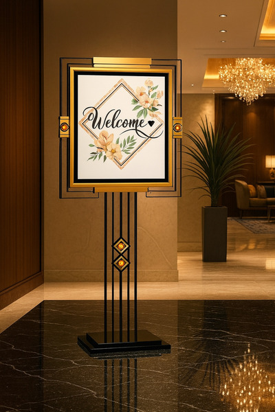Grand City Media Luxury welcome stand for hotels