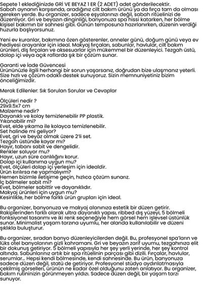 Transformacion 5-секційний органайзер для ванної кімнати та косметики, сірий та білий, набір з 2 штук, органайзер для стільниці 722442