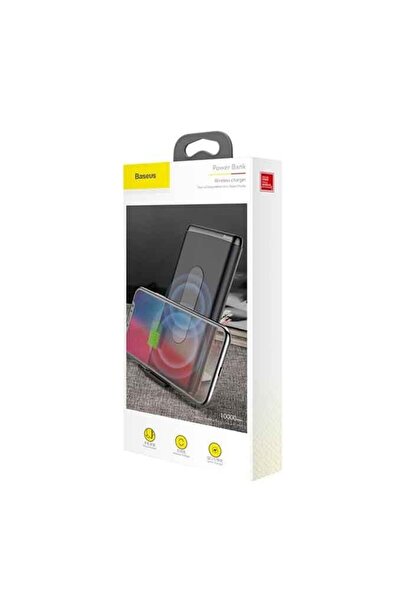 Baseus Baseus 10000mAh Wireless Power Bank with Built-in Phone Holder (Stand) for Charging with PD + QC3.0 Fast Charging