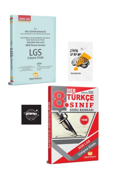 SİNAN KUZUCU YAYINLARI SİNAN KUZUCU LGS SÖZEL ÇALIŞMA SETİ 2 KİTAP+ZİHİNDENEM...
