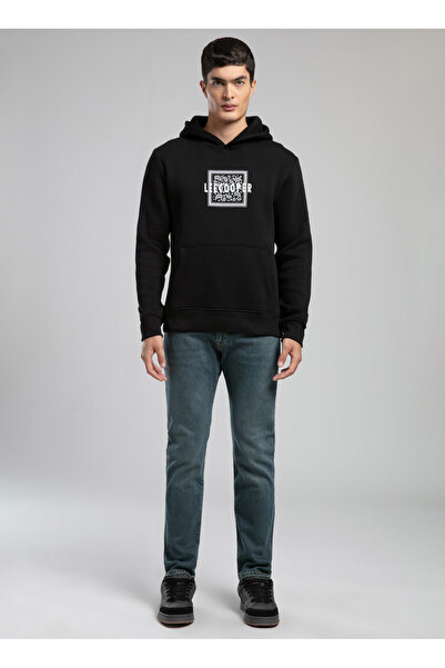 Lee Cooper Kapüşon Yaka Siyah Erkek Sweatshırt 261 LCM 241054 BARTEX SİYAH