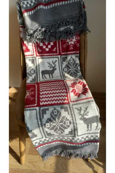 Romans Warming New Year's Themed Double-Sided Single Blanket 150X200 cm