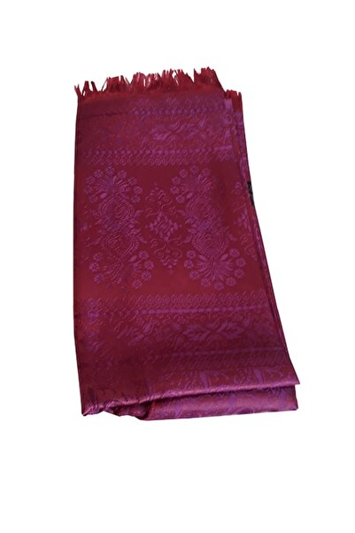 Lakshmi - Luxury Oriental Silk Scarf, Burgundy Solid, 160 x 60 cm