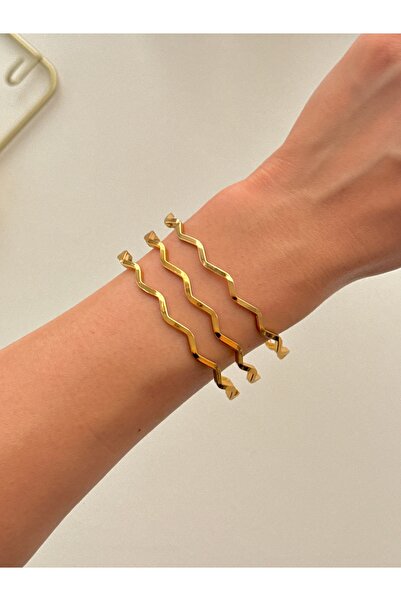 YOUES JEWELRY 316l Çelik Kadın Ince Ajda Bilezik 3 Lü