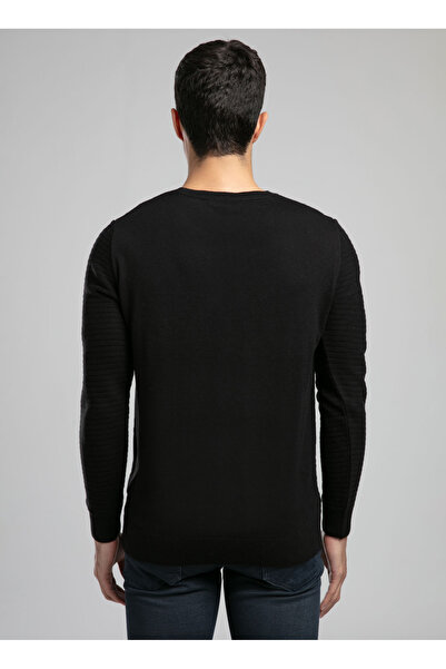 Lee Cooper Round Neck Regular Fit Black Men's Sweater 261 Lcm 241018 Duane Black