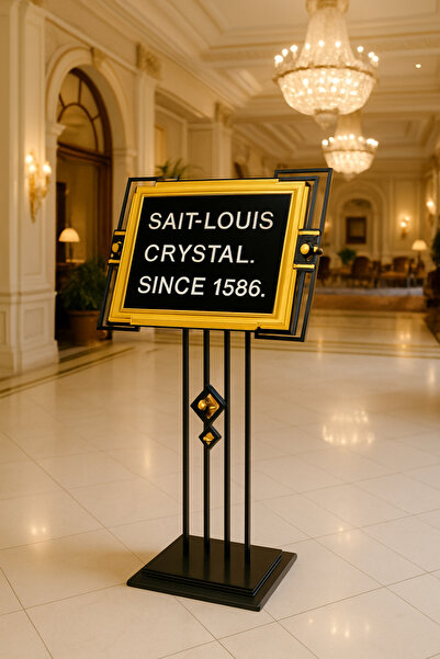 Grand City Media Hotel welcome display stand