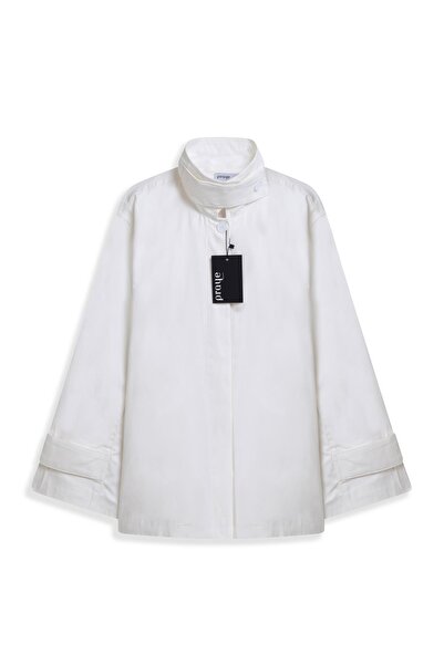 praye ψηλός λαιμός Μπουφάν καμβά εκρού