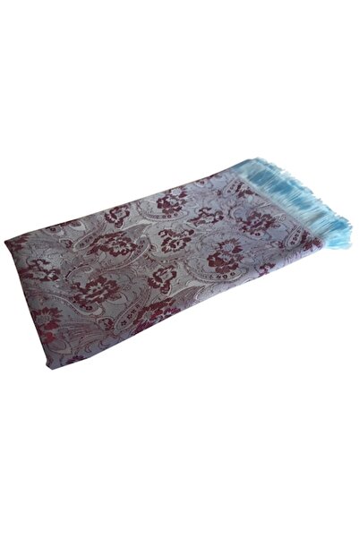 Lakshmi - Luxury Oriental Silk Scarf, Violet & Turquoise, 160 x 60 cm