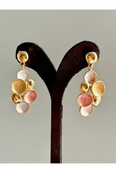 YOUES JEWELRY أقراط نسائية من الفولاذ باللون الذهبي الوردي