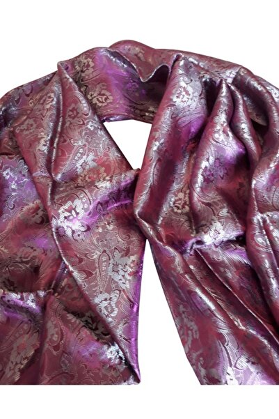 Lakshmi Luxury Oriental Silk Scarf, Burgundy Violet, 160 x 60 cm