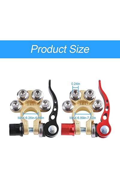 Generic Two-piece, four-way, high-quality copper car battery terminal connectors for quick disconnection of the car battery.