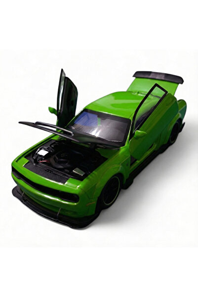 Vision XXI Metal model DODGE CHALLENGER SRT DEMON, Die-Cast, 1:32, 15 cm, lights and sounds, green