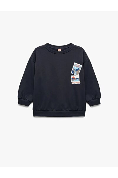 Koton Hanorac din bumbac imprimat cu mânecă lungă