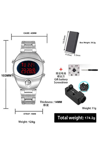 shiyunmei Fashionable Alien Electronic Watch Millennium Style Temperament Multi functional Watch