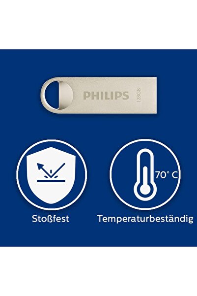 Philips Moon Edition High Speed USB 2.0 Flash Drive 128GB, Aluminium, Key Ring