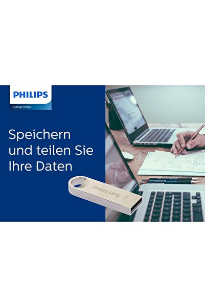 Philips Moon Edition High Speed USB 2.0 Flash Drive 128GB, Aluminium, Key Ring