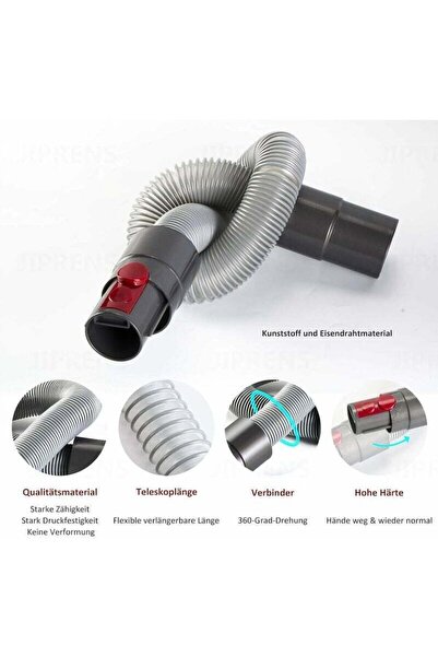 OEM Extension Hose for Dyson V11 V10 V8 V7 Vacuum Cleaners -Extends from 52 cm to 172 cm,Replacement