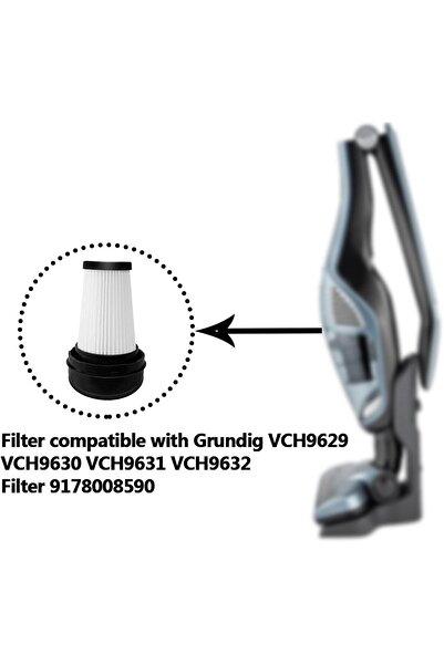 OEM Filter for Grundig VCH9629 Vacuum Cleaner - 6pcs, Compatible with VCH 9832, VCH9632, VCH9631
