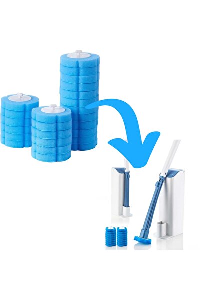 DISTINCTIVE MARETY SRL Set of 16 toilet brush refills with detergent, disposable heads