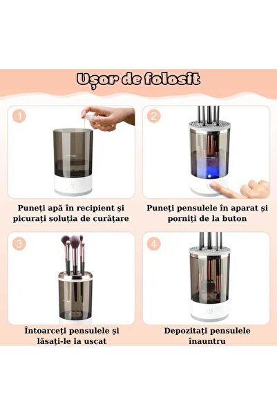 DISTINCTIVE MARETY SRL Electric makeup brush cleaner, 2 in 1 – washes and dries