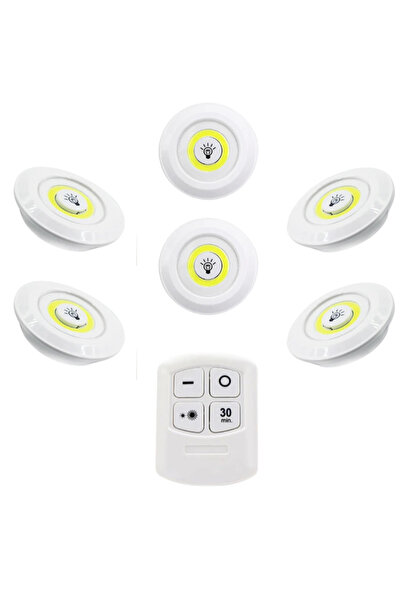DISTINCTIVE MARETY SRL Set of 6 LEDs with batteries and remote control, self-adhesive