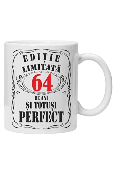 CRD PRINT Personalized mug with text "limited edition", 64 years, CRD PRINT, 330ml, white