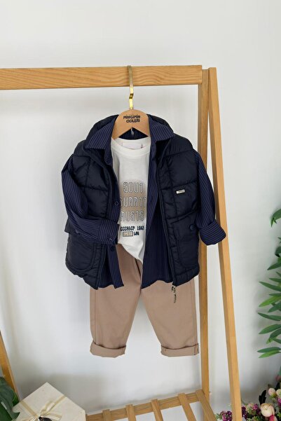 Minigimin Cicileri Set de set cu vestă piese pentru băieți Miniğimin Cicileri...