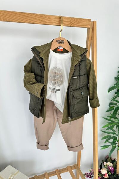 Minigimin Cicileri Сладък надуваем комплект жилетка и риза за момчета My Litt...