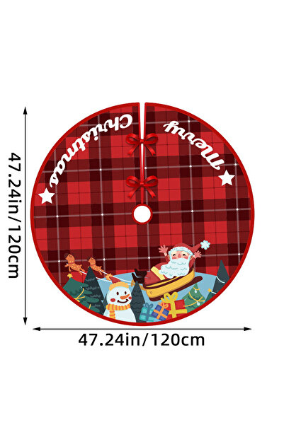 NO BRAND زينة عيد الميلاد، تنورة الشجرة، زينة قاعدة الشجرة، 120×120 سم، النمط 14