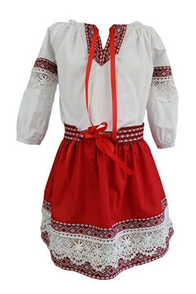 fantasialand Traditional costume for girls, 3 pieces, red color