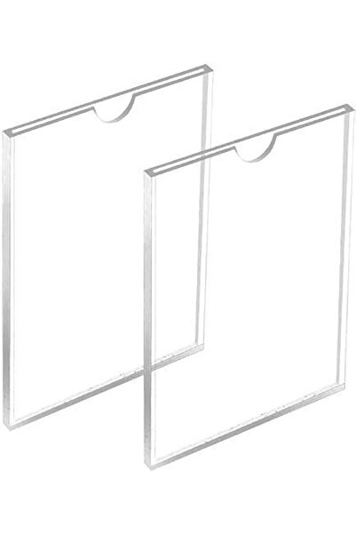 Slasa BPA Acrylic Checklist Holder 2-Pack – Clear A4 Vertical Wall Sign Frame