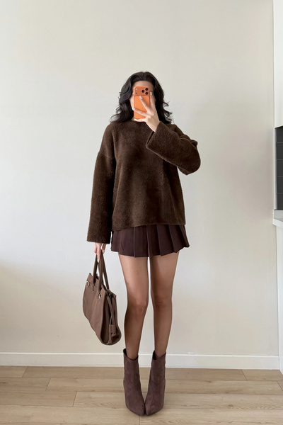 Eka Pulover maro supradimensionat pentru femei 1014-2341