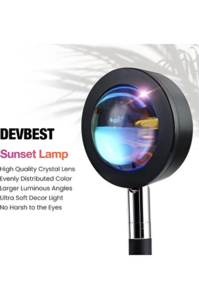 Yuwell YU WELL Generic Sunset Lamp Projection - Multi-color Sunlight Projector, 360° Rotation