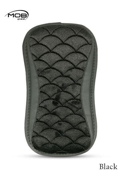 Mob وسادة مسند ذراع السيارة باللون الأسود - واقي مريح لوحدة التحكم المركزية