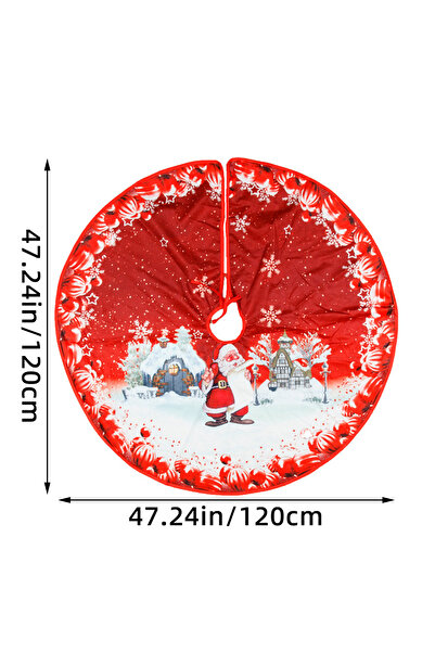 NO BRAND زينة عيد الميلاد، تنورة الشجرة، زينة قاعدة الشجرة، 120×120 سم، الطرا...