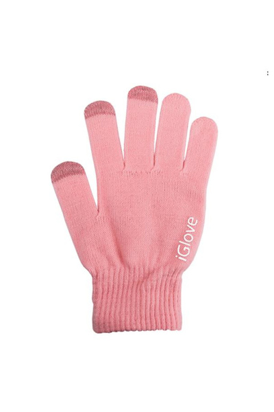 NO BRAND iGloves, Tri-color Touch Gloves, Wool Gloves, Pink Fingerless Gloves