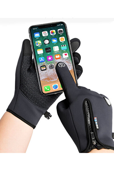 OEM Three-piece set - knitted hat, scarf and gloves, warm and windproof, MZ-24, gray.