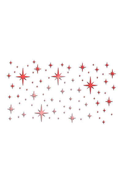 NO BRAND ملصقات حائط على شكل نجمة للبنات (92 قطعة) ملصقات نجوم لامعة - 6 مقاس...